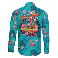 Tropical Flamingo Christmas Family Matching Off The Shoulder Long Sleeve Dress and Hawaiian Shirt Shaka Shaka Will You Drink With Me - Wonder Print Shop