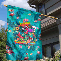 Tropical Flamingo Christmas Garden Flag Shaka Shaka Will You Drink With Me - Wonder Print Shop