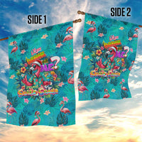 Tropical Flamingo Christmas Garden Flag Shaka Shaka Will You Drink With Me - Wonder Print Shop