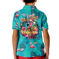 Tropical Flamingo Christmas Kid Polo Shirt Shaka Shaka Will You Drink With Me - Wonder Print Shop