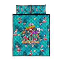 Tropical Flamingo Christmas Quilt Bed Set Shaka Shaka Will You Drink With Me - Wonder Print Shop