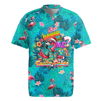 Tropical Flamingo Christmas Rugby Jersey Shaka Shaka Will You Drink With Me - Wonder Print Shop