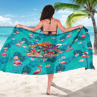 Tropical Flamingo Christmas Sarong Shaka Shaka Will You Drink With Me - Wonder Print Shop