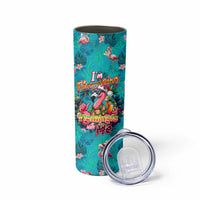 Tropical Flamingo Christmas Skinny Tumbler Shaka Shaka Will You Drink With Me - Wonder Print Shop