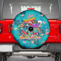 Tropical Flamingo Christmas Spare Tire Cover Shaka Shaka Will You Drink With Me - Wonder Print Shop