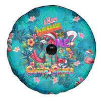 Tropical Flamingo Christmas Spare Tire Cover Shaka Shaka Will You Drink With Me - Wonder Print Shop