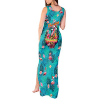 Tropical Flamingo Christmas Tank Maxi Dress Shaka Shaka Will You Drink With Me - Wonder Print Shop