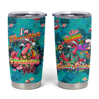 Tropical Flamingo Christmas Tumbler Cup Shaka Shaka Will You Drink With Me - Wonder Print Shop
