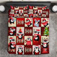 Cute Christmas Penguin Bedding Set Cozy Winter Ho Ho Ho Holiday Fun - Wonder Print Shop