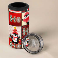 Cute Christmas Penguin 4 in 1 Can Cooler Tumbler Cozy Winter Ho Ho Ho Holiday Fun - Wonder Print Shop