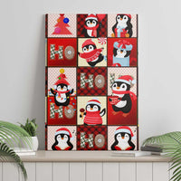 Cute Christmas Penguin Canvas Wall Art Cozy Winter Ho Ho Ho Holiday Fun - Wonder Print Shop