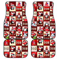 Cute Christmas Penguin Car Mats Cozy Winter Ho Ho Ho Holiday Fun - Wonder Print Shop