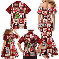 Cute Christmas Penguin Family Matching Mermaid Dress and Hawaiian Shirt Cozy Winter Ho Ho Ho Holiday Fun - Wonder Print Shop
