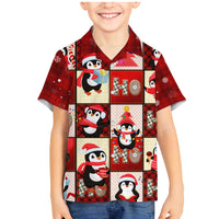 Cute Christmas Penguin Family Matching Mermaid Dress and Hawaiian Shirt Cozy Winter Ho Ho Ho Holiday Fun - Wonder Print Shop