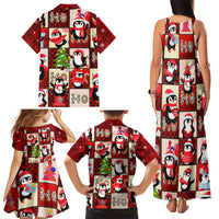 Cute Christmas Penguin Family Matching Tank Maxi Dress and Hawaiian Shirt Cozy Winter Ho Ho Ho Holiday Fun - Wonder Print Shop