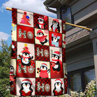 Cute Christmas Penguin Garden Flag Cozy Winter Ho Ho Ho Holiday Fun - Wonder Print Shop