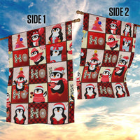Cute Christmas Penguin Garden Flag Cozy Winter Ho Ho Ho Holiday Fun - Wonder Print Shop
