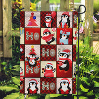 Cute Christmas Penguin Garden Flag Cozy Winter Ho Ho Ho Holiday Fun - Wonder Print Shop