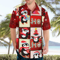 Cute Christmas Penguin Hawaiian Shirt Cozy Winter Ho Ho Ho Holiday Fun - Wonder Print Shop