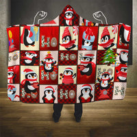 Cute Christmas Penguin Hooded Blanket Cozy Winter Ho Ho Ho Holiday Fun - Wonder Print Shop