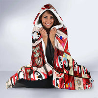 Cute Christmas Penguin Hooded Blanket Cozy Winter Ho Ho Ho Holiday Fun - Wonder Print Shop