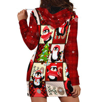 Cute Christmas Penguin Hoodie Dress Cozy Winter Ho Ho Ho Holiday Fun - Wonder Print Shop