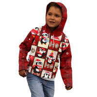 Cute Christmas Penguin Kid Hoodie Cozy Winter Ho Ho Ho Holiday Fun - Wonder Print Shop