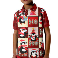 Cute Christmas Penguin Kid Polo Shirt Cozy Winter Ho Ho Ho Holiday Fun - Wonder Print Shop