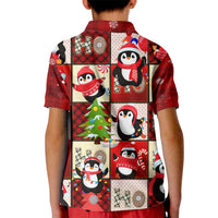 Cute Christmas Penguin Kid Polo Shirt Cozy Winter Ho Ho Ho Holiday Fun - Wonder Print Shop
