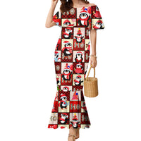 Cute Christmas Penguin Mermaid Dress Cozy Winter Ho Ho Ho Holiday Fun - Wonder Print Shop