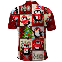 Cute Christmas Penguin Polo Shirt Cozy Winter Ho Ho Ho Holiday Fun - Wonder Print Shop