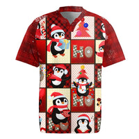 Cute Christmas Penguin Rugby Jersey Cozy Winter Ho Ho Ho Holiday Fun - Wonder Print Shop