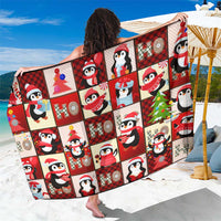 Cute Christmas Penguin Sarong Cozy Winter Ho Ho Ho Holiday Fun - Wonder Print Shop