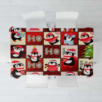 Cute Christmas Penguin Tablecloth Cozy Winter Ho Ho Ho Holiday Fun - Wonder Print Shop