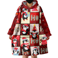 Cute Christmas Penguin Wearable Blanket Hoodie Cozy Winter Ho Ho Ho Holiday Fun - Wonder Print Shop