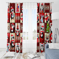 Cute Christmas Penguin Window Curtain Cozy Winter Ho Ho Ho Holiday Fun - Wonder Print Shop