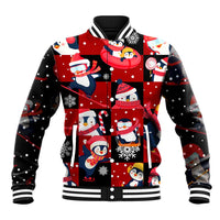 Penguin Winter Sports Christmas Baseball Jacket Cute Holiday Ski Snow Fun - Wonder Print Shop