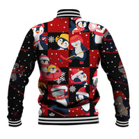 Penguin Winter Sports Christmas Baseball Jacket Cute Holiday Ski Snow Fun - Wonder Print Shop