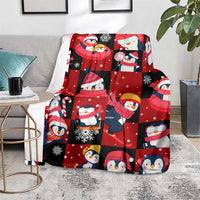 Penguin Winter Sports Christmas Blanket Cute Holiday Ski Snow Fun - Wonder Print Shop