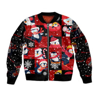 Penguin Winter Sports Christmas Bomber Jacket Cute Holiday Ski Snow Fun - Wonder Print Shop