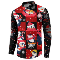 Penguin Winter Sports Christmas Button Sweatshirt Cute Holiday Ski Snow Fun - Wonder Print Shop