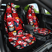 Penguin Winter Sports Christmas Car Seat Cover Cute Holiday Ski Snow Fun - Wonder Print Shop