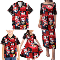 Penguin Winter Sports Christmas Family Matching Puletasi and Hawaiian Shirt Cute Holiday Ski Snow Fun - Wonder Print Shop