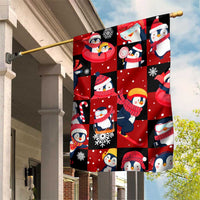 Penguin Winter Sports Christmas Garden Flag Cute Holiday Ski Snow Fun - Wonder Print Shop
