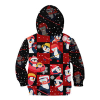 Penguin Winter Sports Christmas Kid Hoodie Cute Holiday Ski Snow Fun - Wonder Print Shop