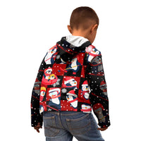 Penguin Winter Sports Christmas Kid Hoodie Cute Holiday Ski Snow Fun - Wonder Print Shop