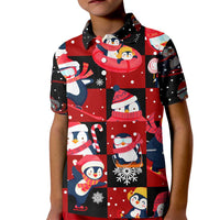 Penguin Winter Sports Christmas Kid Polo Shirt Cute Holiday Ski Snow Fun - Wonder Print Shop