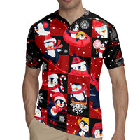 Penguin Winter Sports Christmas Rugby Jersey Cute Holiday Ski Snow Fun - Wonder Print Shop
