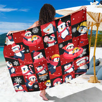 Penguin Winter Sports Christmas Sarong Cute Holiday Ski Snow Fun - Wonder Print Shop