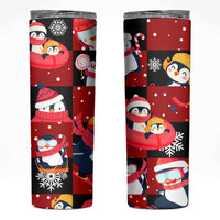 Penguin Winter Sports Christmas Skinny Tumbler Cute Holiday Ski Snow Fun - Wonder Print Shop